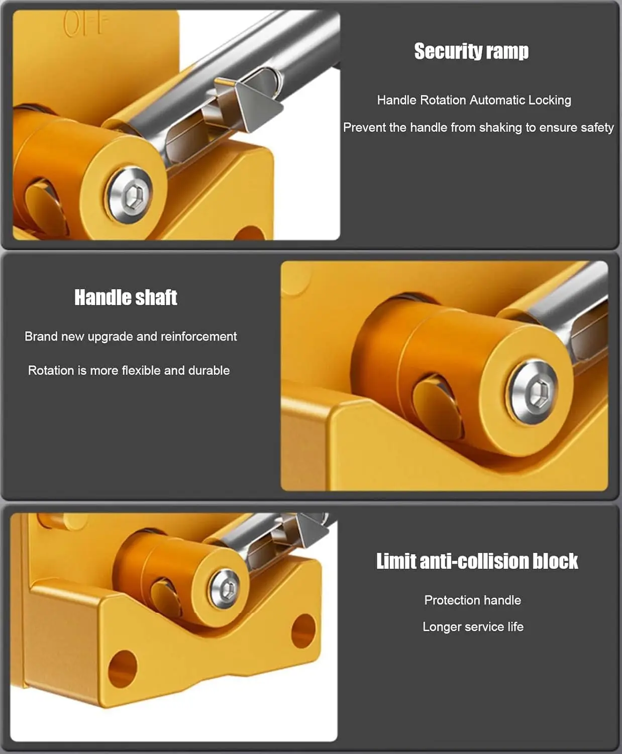 Magnetic Lifter 880 lbs/400 kg Lifting Capacity Lifting Magnet with Release Permanent Lift Magnets Magnet for Hoist