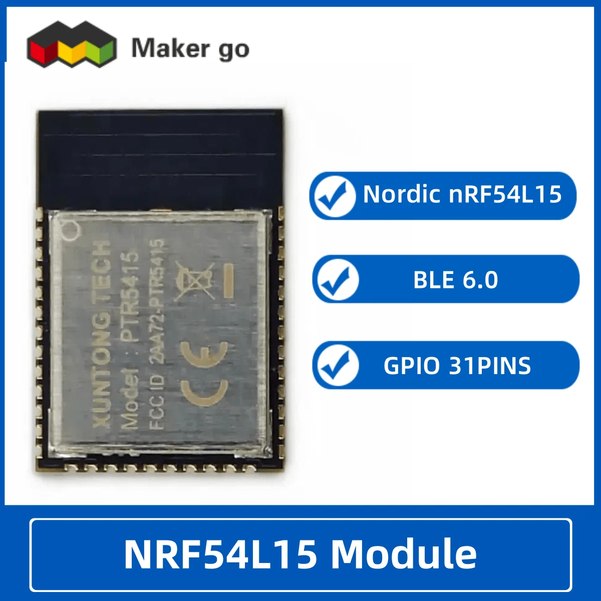 nrf54L15 Module Multi Core Processor High Performance Low Power Bluetooth 6.0 IoT NRF54L15 Module