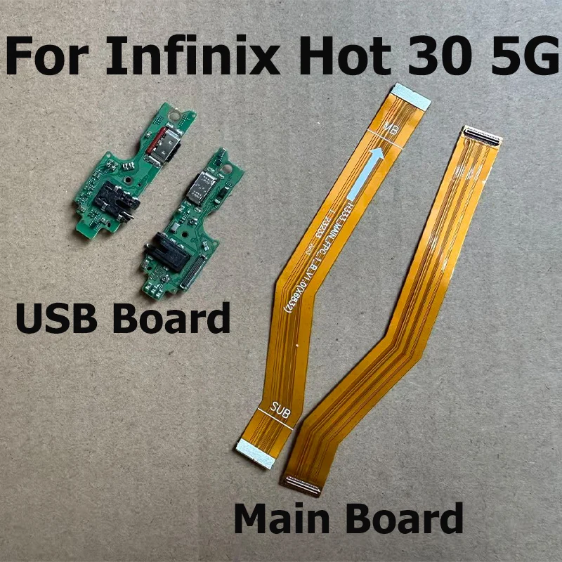 

Для Infinix Hot 30 5G USB-порт для зарядки, разъем для док-станции для микрофона + гибкий кабель для основной материнской платы