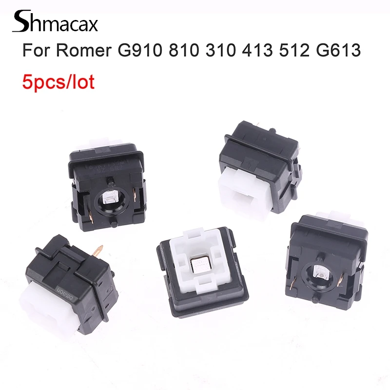 5Pcs Romer-G Switch For G910 G810 G310 G413 G512 G613 Mechanical Keyboard Shaft Change Shaft Black Switch