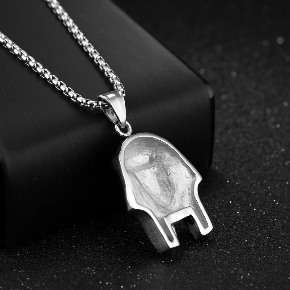 Stainless Steel Tutankhamun Egyptian Pharaoh Pendant Necklace Retro Jewelry Men Gift