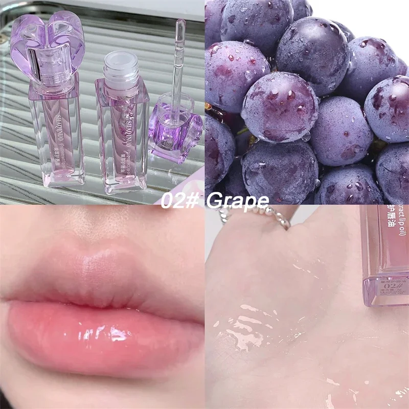 Frucht-Lippenöl, klarer transparenter Lippenbalsam, Feuchtigkeitscreme, feuchtigkeitsspendend, nahrhaft, langlebig, Lipgloss, koreanische kosmetische Lipgloss-Basis