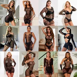 18 Styles Women Lingerie High Elastic Bag Hip Bodycon Mini Dress Fashion Beach Wear Party Dress Ladies Erotic Short Net Skirt