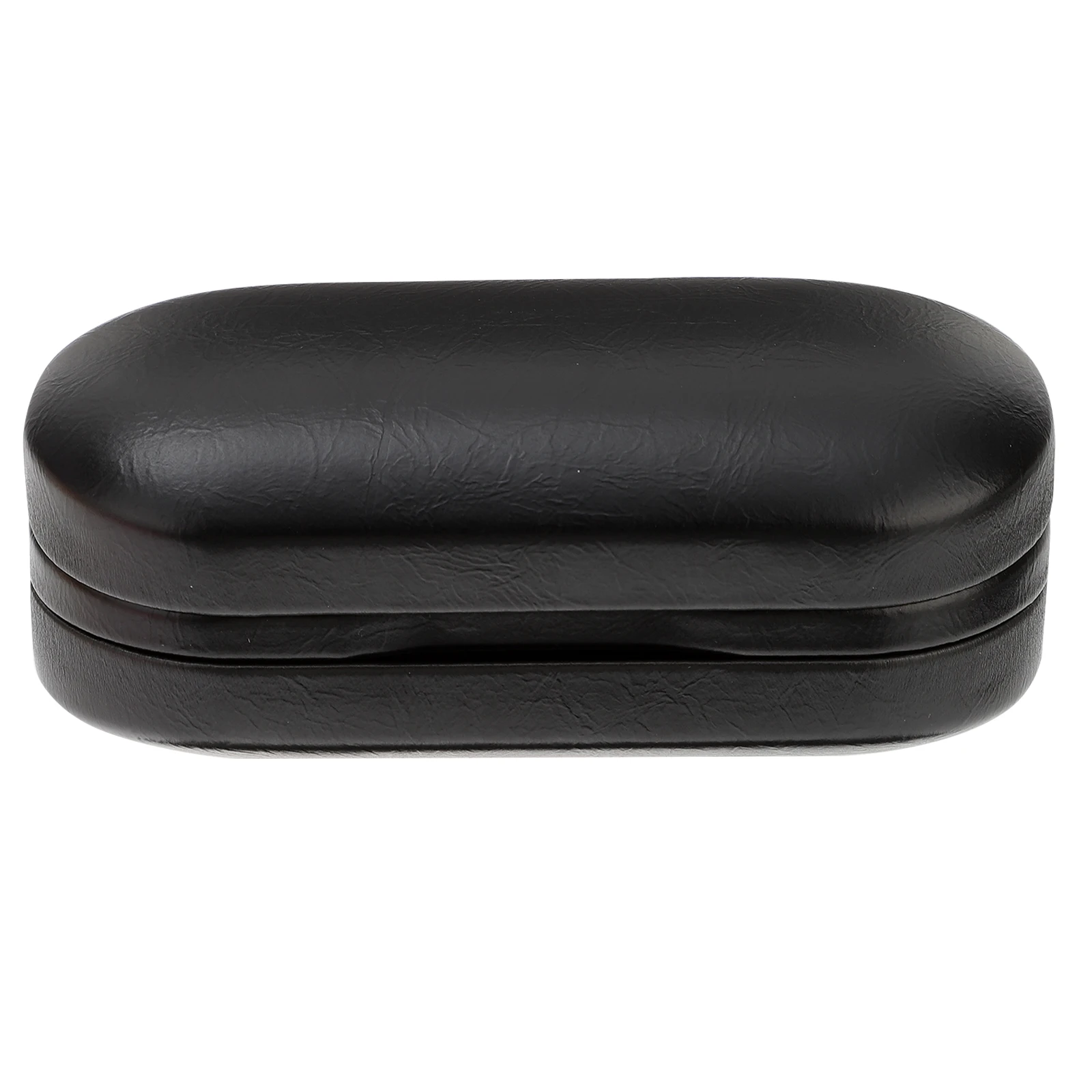 

2 Pieces Black Metal PU Eyeglass Case Double Layer Glasses Box Organizer Portable Storage Solution for Eyewear