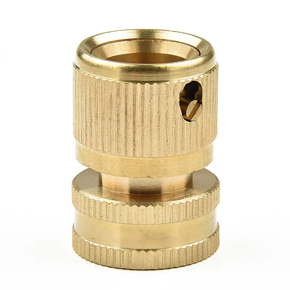 Quick Connect Hose Adapter Brass 3/4 Thread for Hose Pipe Connector Car Washing Tool 34 Length No Water Leakage