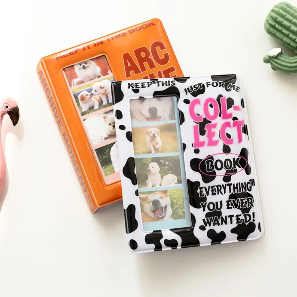 Cute Cartoon 4 Continuous Shooting Albums 64 Pockets with Inner Page Photo Album Holder PVC Clear Pockets