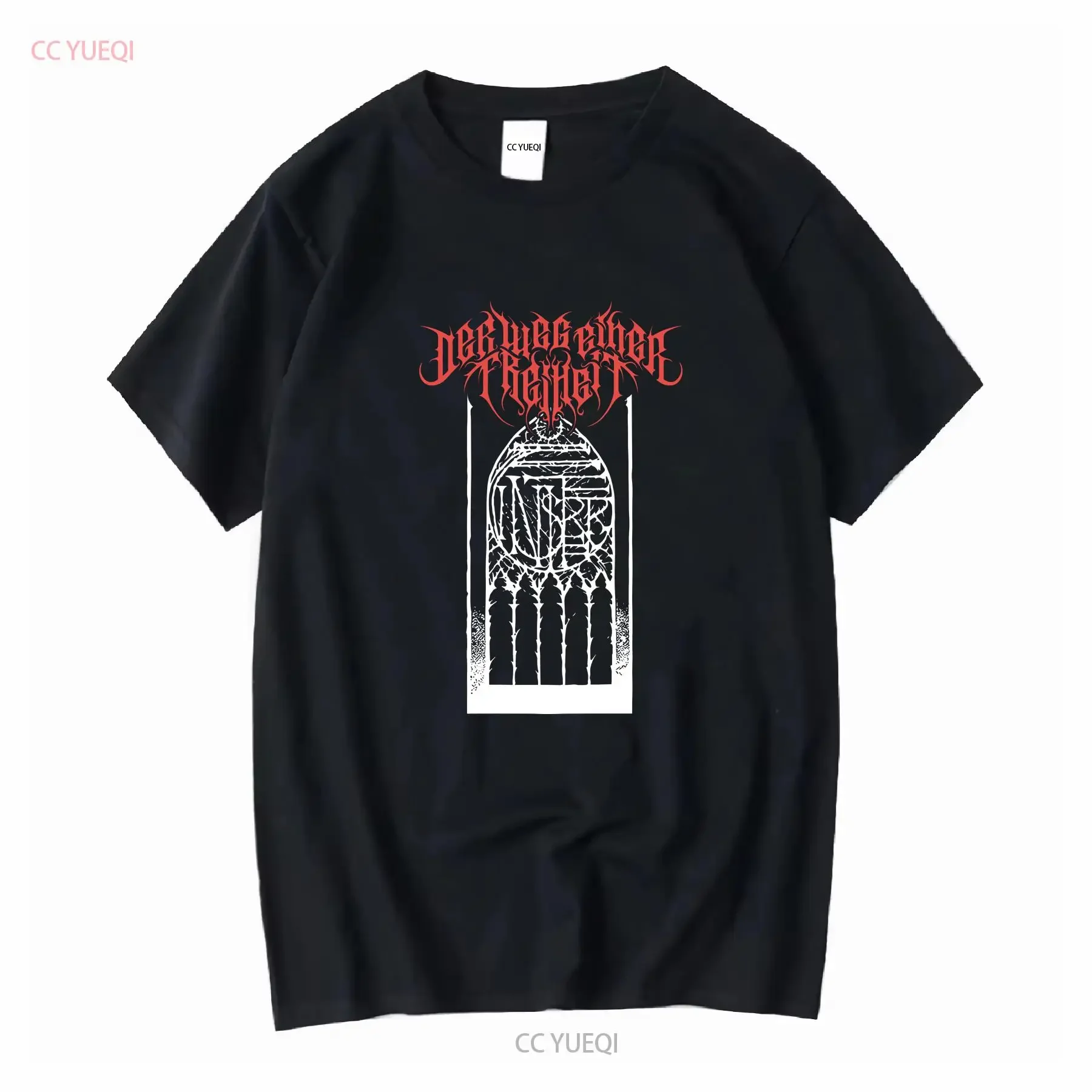 Vintage 2000s der weg einer freiheit metal banda preto t camisa mangas compridas ou curtas vintage lavado elegante homme esticado