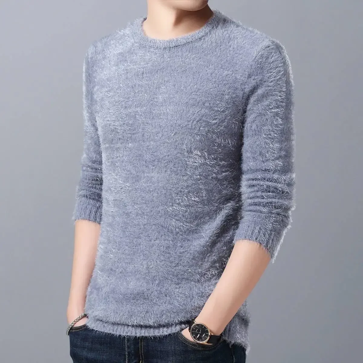 Man Clothes Pullovers V Neck Cigaret Smooth Knitted Sweaters for Men Fleeced Red Warm High Quality Replica Winter 2024 Cheap X S