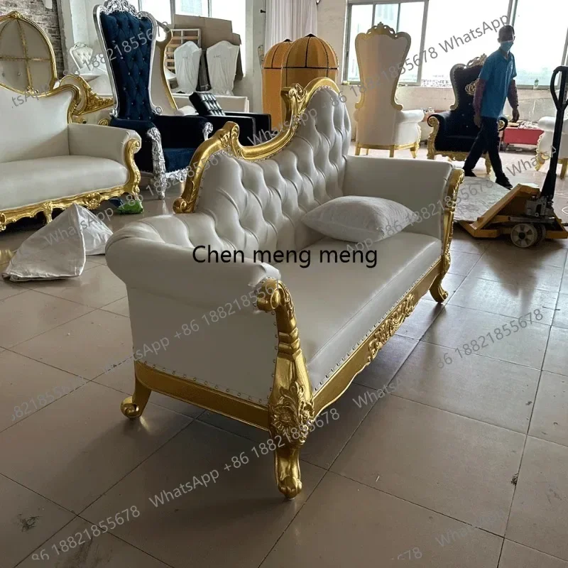 

F150 Sale cheap gold luxury royal event wedding king and queen throne chairs for bride and groom
