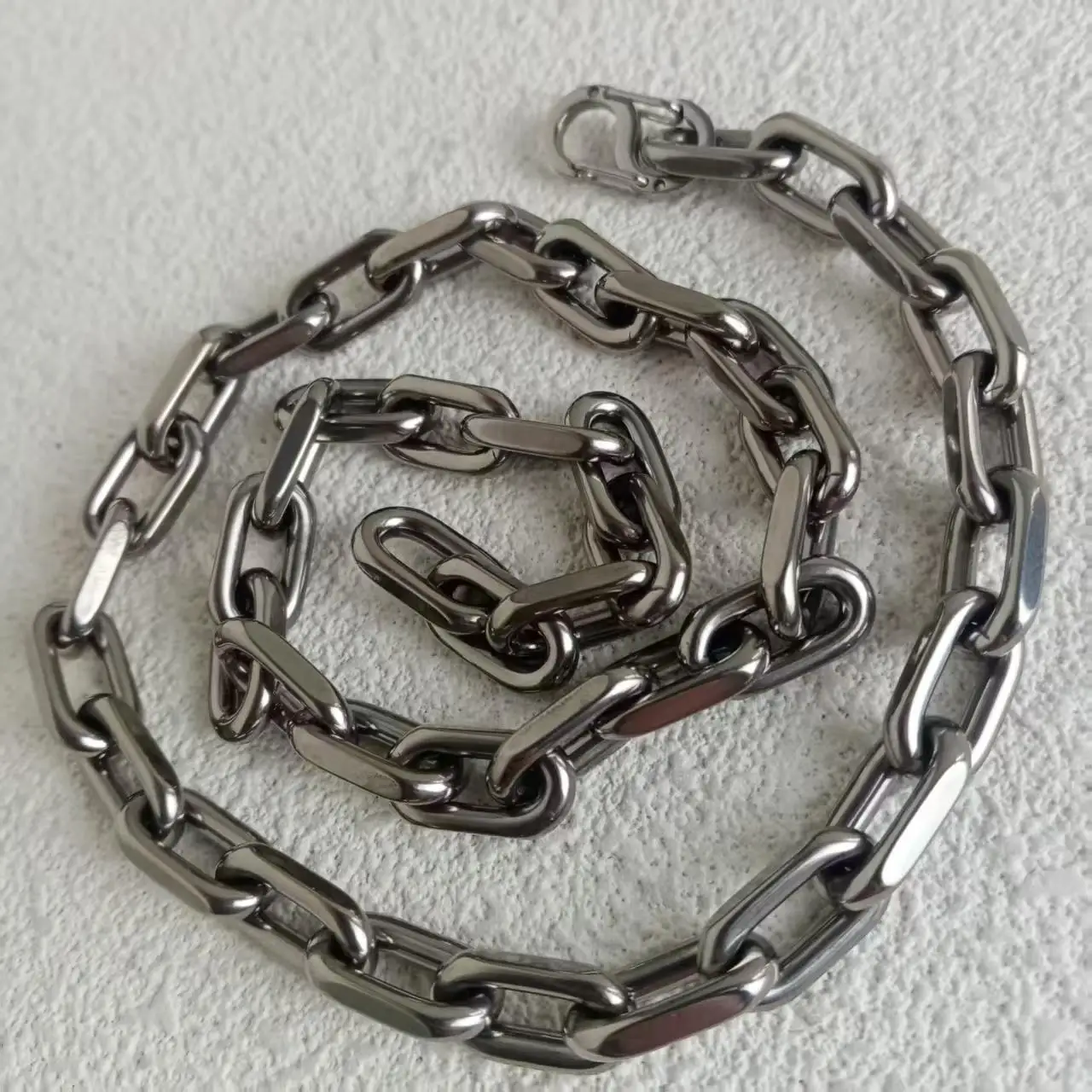 

Hypoallergenic Pure Titanium Necklace for Sensitive Skin 8mm Wide 60cm Long Allergy-Free Jewelry Gift