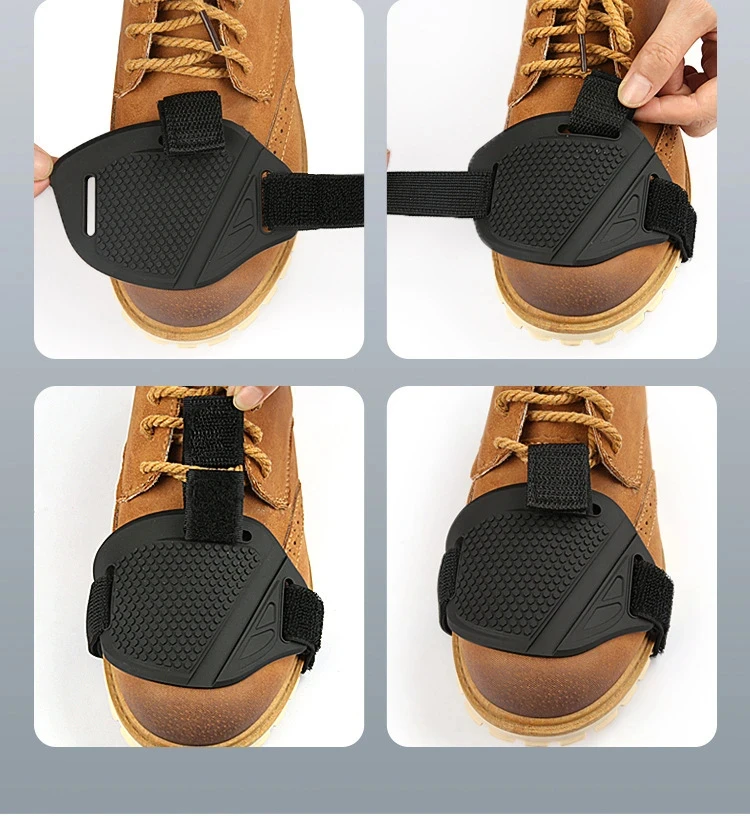 Rutschfester Gummi-Motorradschuh-Schutz, Schalthebel-Pad, Stiefelschutz, Verstellbarer Schutzüberzug, Passend für Motorrad-Zubehör – Detail 6