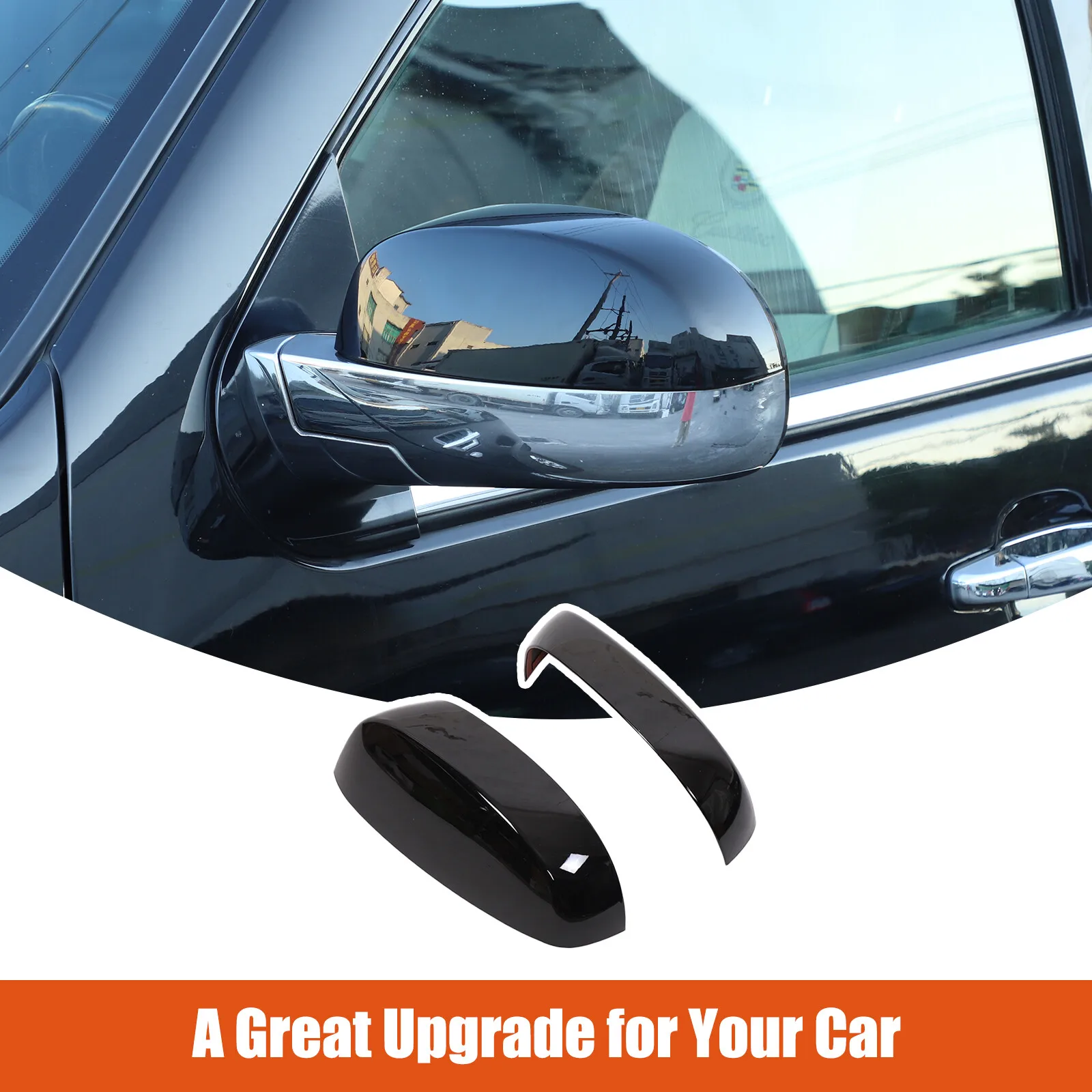 

ABS Glossy Black Car Rearview Mirror Cover For Cadillac Escalade 2007-2014 Car Sideview Mirror Protection Trim Wing Accessories