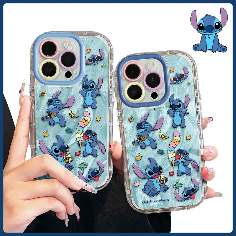 

Чехол для телефона с рисунком Диснея для iPhone 16, 15, 14, 13 Pro Max, милый противоударный бампер из ТПУ, защитная задняя крышка, аксессуары