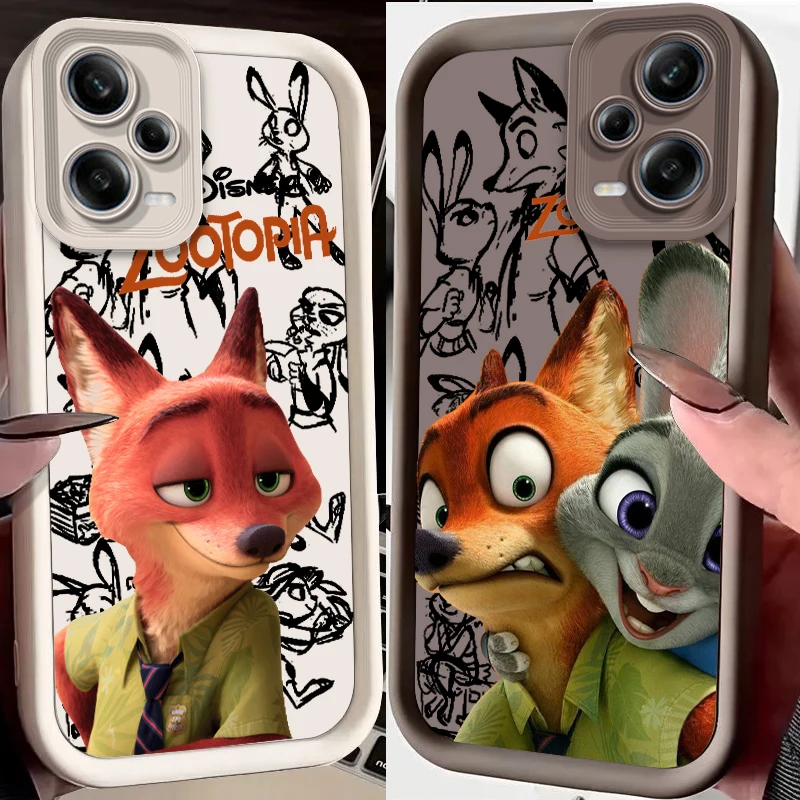 

Crazy Zootopia Anime Cute For Xiaomi Redmi Note 14 13 13R 12 12R 11 11E 11T 11S Pro Plus 4G 5G Eye Ladder Soft Phone Case Cover