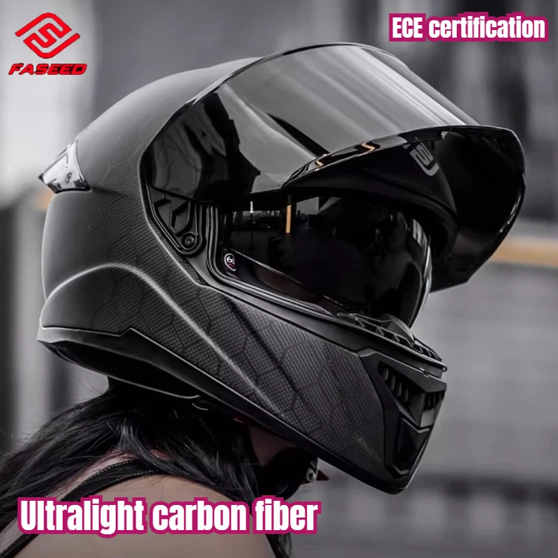 

FASEED Ultra Light Carbon Fiber Motorcycle Full Face Helmet 861 for Men Women Track Racing Helmet for BMW and Sport Bikes