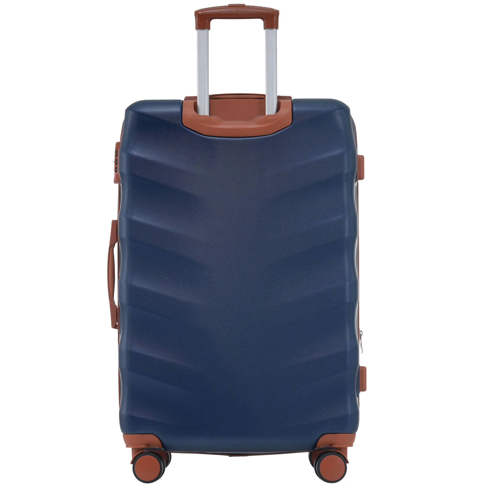 Hardshell Suitcase, suitcase, hand luggage 4 Rolls, ABS Material, TSA Custom Lock, 43*27*66, (Royal Blue + Brown)