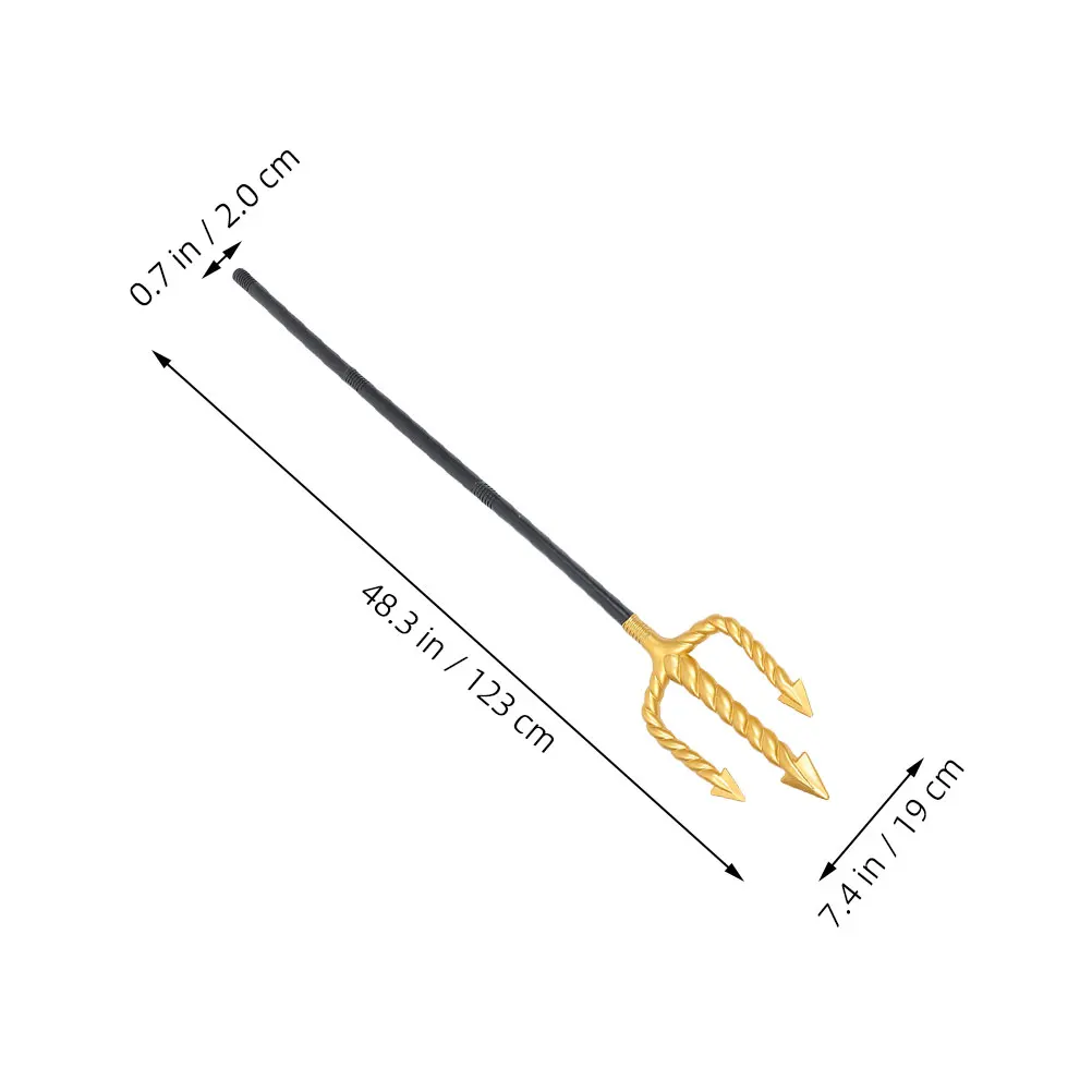 2 قطعة اكسسوارات أزياء الهالوين ترايدنت أداة البلاستيك الشيطان أداة لعبة الدعامة الملك ترايدنت للأطفال تأثيري هدايا الحفلات