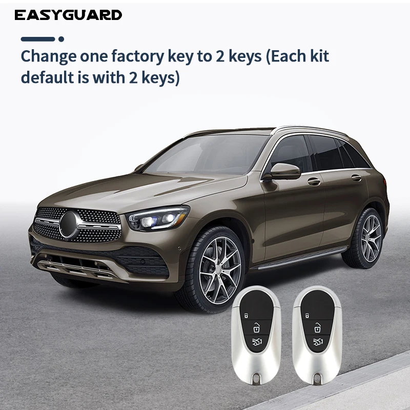 EASYGUARD Smart Key PKE passive keyless entry fit for Benz FBS4 2020+ cars with factory OEM push start button & comfort access