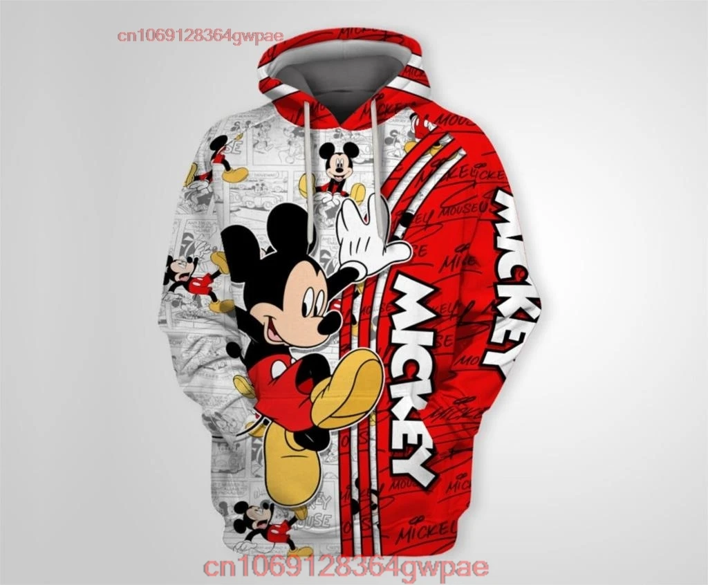 Disney Mickey Mouse Red 3D Hoodie