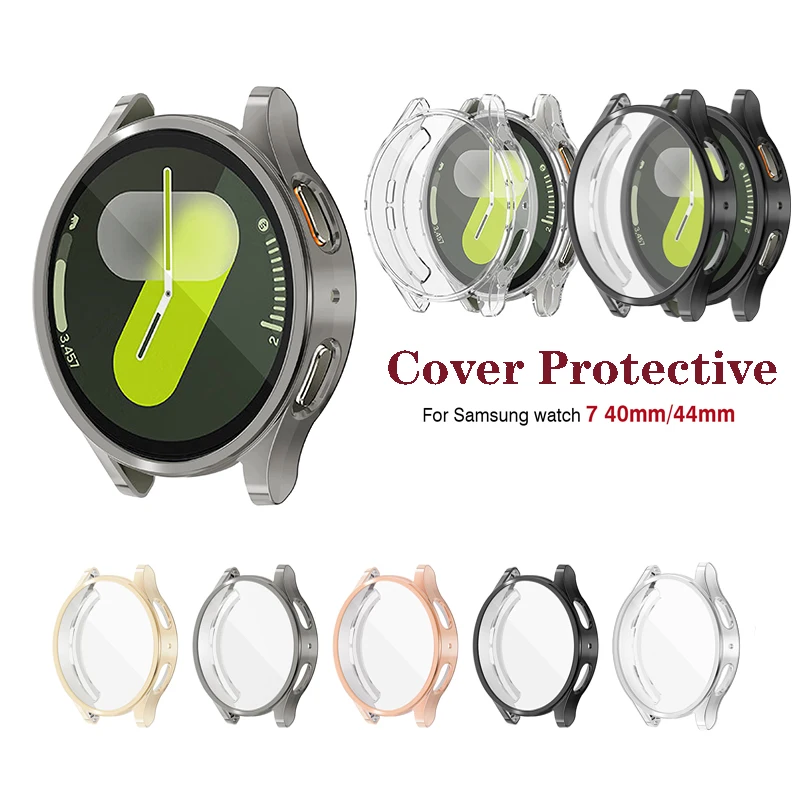 

6 Colors TPU Case For Samsung Galaxy Watch 7 40mm 44mm Full Cover Screen Protector For Samsung Watch7 40mm/44mm Protective Case