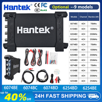 Hantek 6074BE 6074BC 6074BD 6254BD 6254BE HT201 Digital Storage Oscilloscopes PC USB Portable 4 Channels 70MHz Bandwidths WIN10