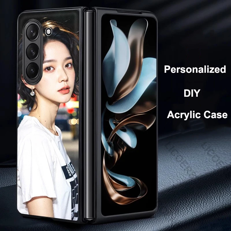 Spersonalizowane etui z własnym zdjęciem do Samsung Galaxy Z Fold 8 Ultra 8 7 6 5 4 3 2 – Pokrowiec z własnym obrazem, akrylowy tył, miękki bumper, personalizowana obudowa. — zdjęcie produktu 6