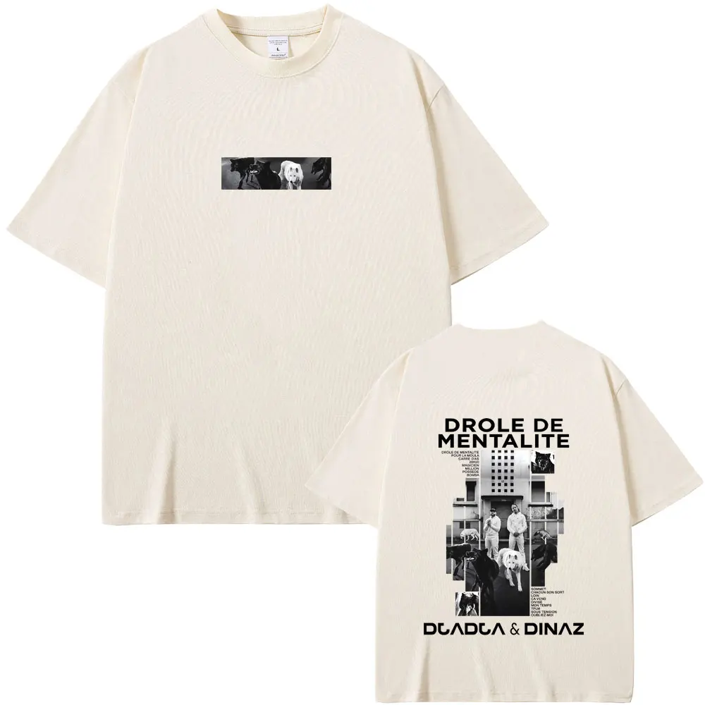 Rapper Djadja & Dinaz Drôle De Mentalité Album T-Shirt für Männer und Frauen, modische übergroße T-Shirts, Vintage, lässig, weiche Baumwoll-T-Shirts – Detail 7