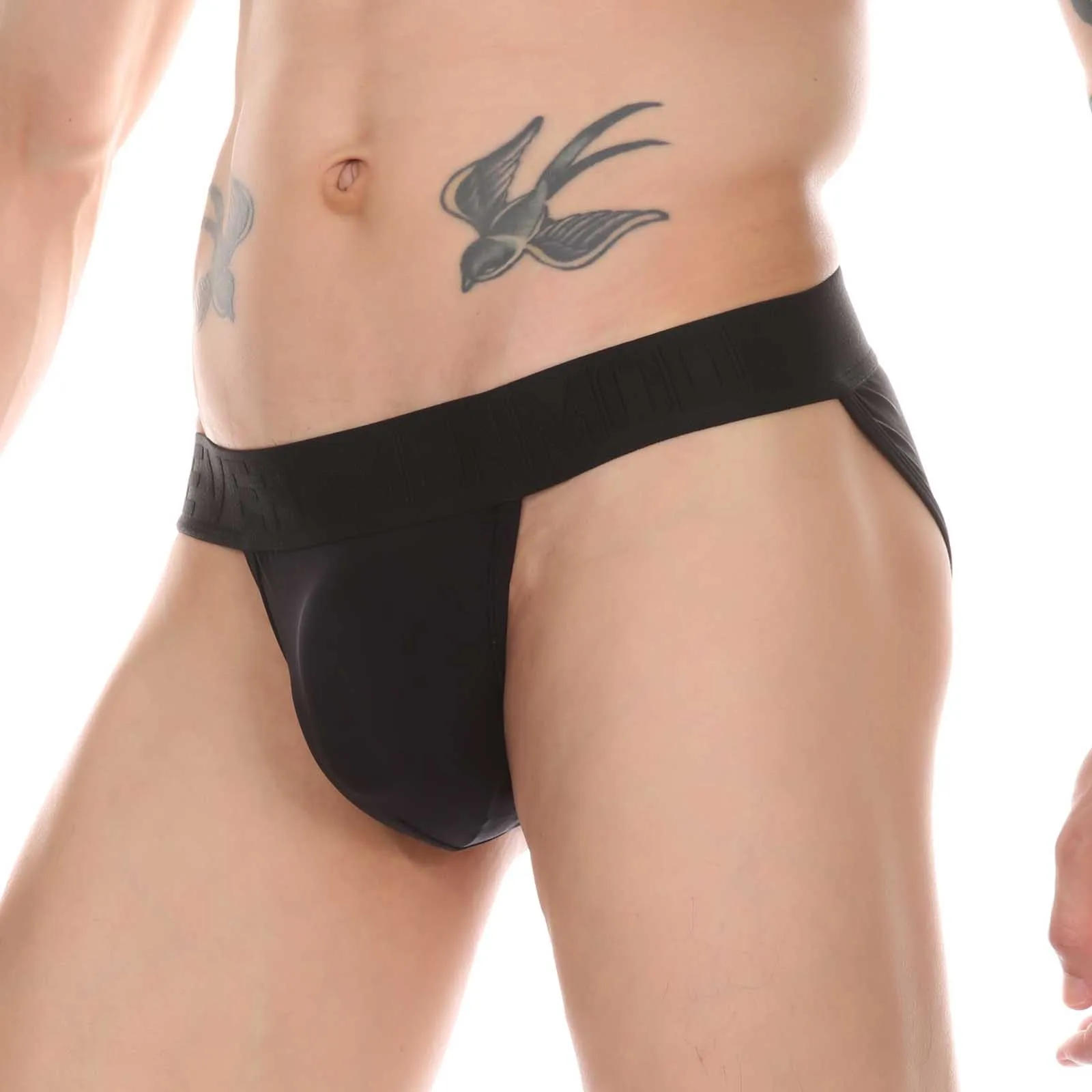 CLEVER-MENMODE Slip sexy da uomo Glutei Intimo Sospensorio Mutandine Butt aperto Hombre di seta ghiacciata Vedi attraverso le mutande