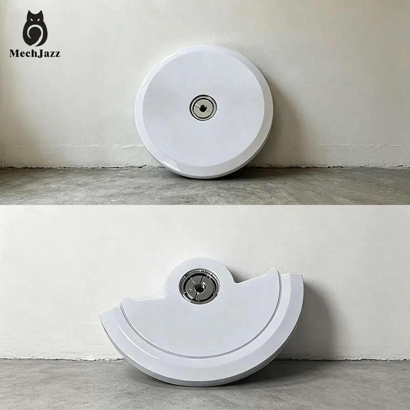 MechJazz White Enamel Half‑Moon Rotor Oscillating Weight For NH34 NH35 NH36 NH38 4R Series Watch Modification Replacement Parts