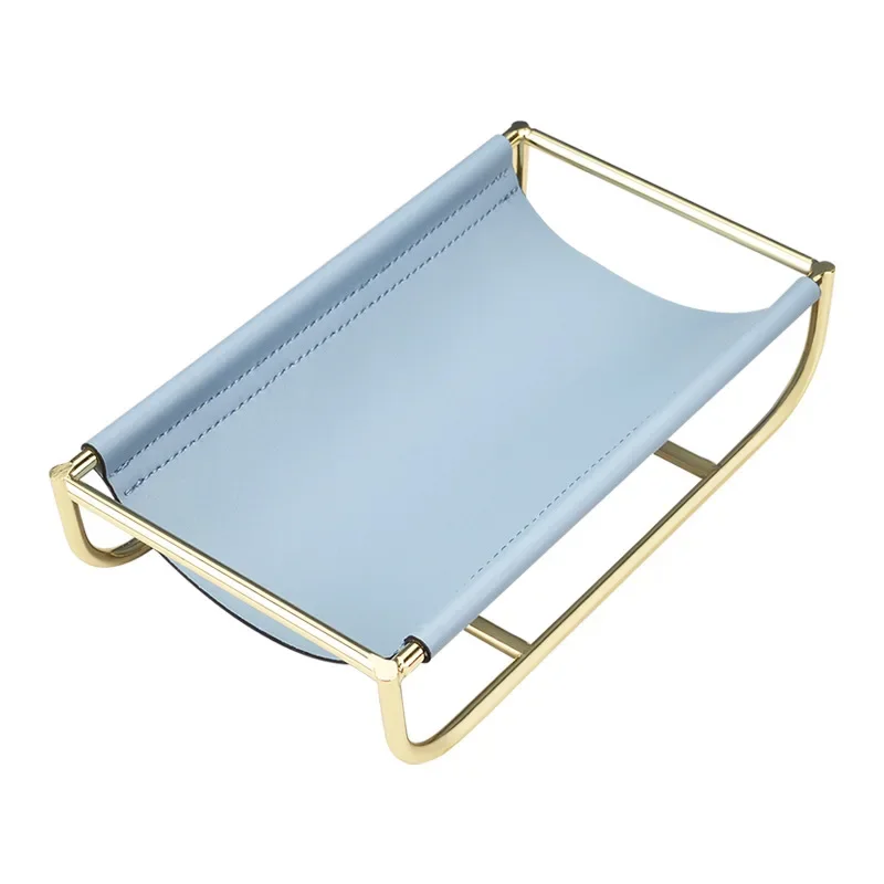 Plateau de rangement pour clés de bureau, en cuir forgé, décoration de bureau