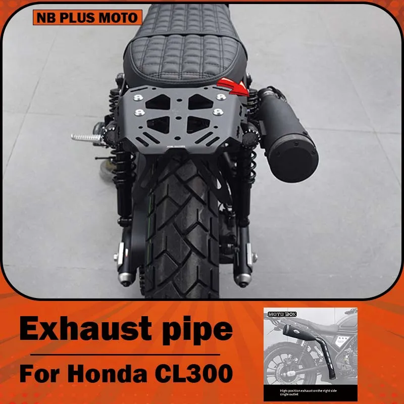 【Premium】For Honda CL300 modification: High-mounted exhaust system with a single outlet on the right side for a deep, resonant s