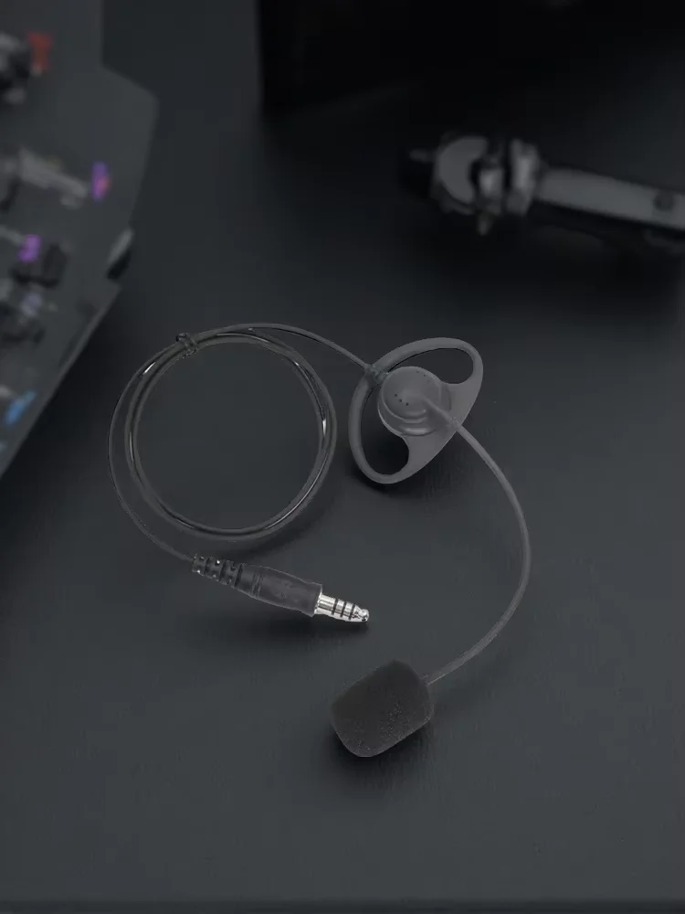 WITON 7.1m plug D-type earhook microphone compatible with U94PTT tactical PTT button earphones civilian Adapter Tactical Headset