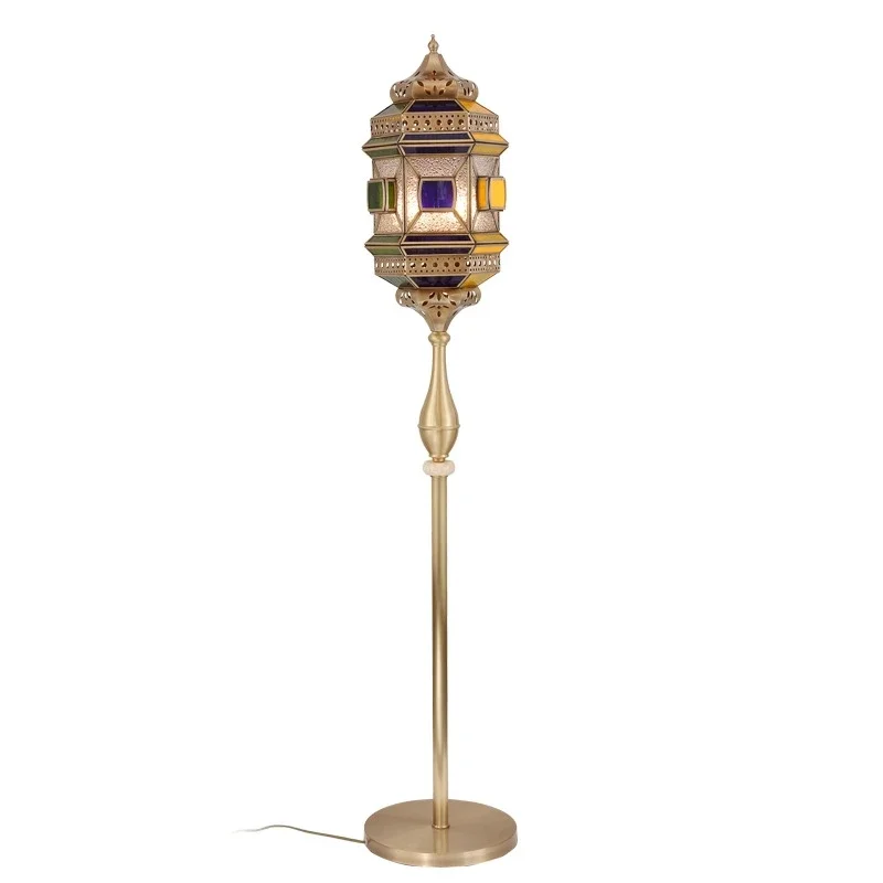 

Living room floor lamp retro lighting creative fashion hotel living room Xinjiang restaurant vertical floor lamp