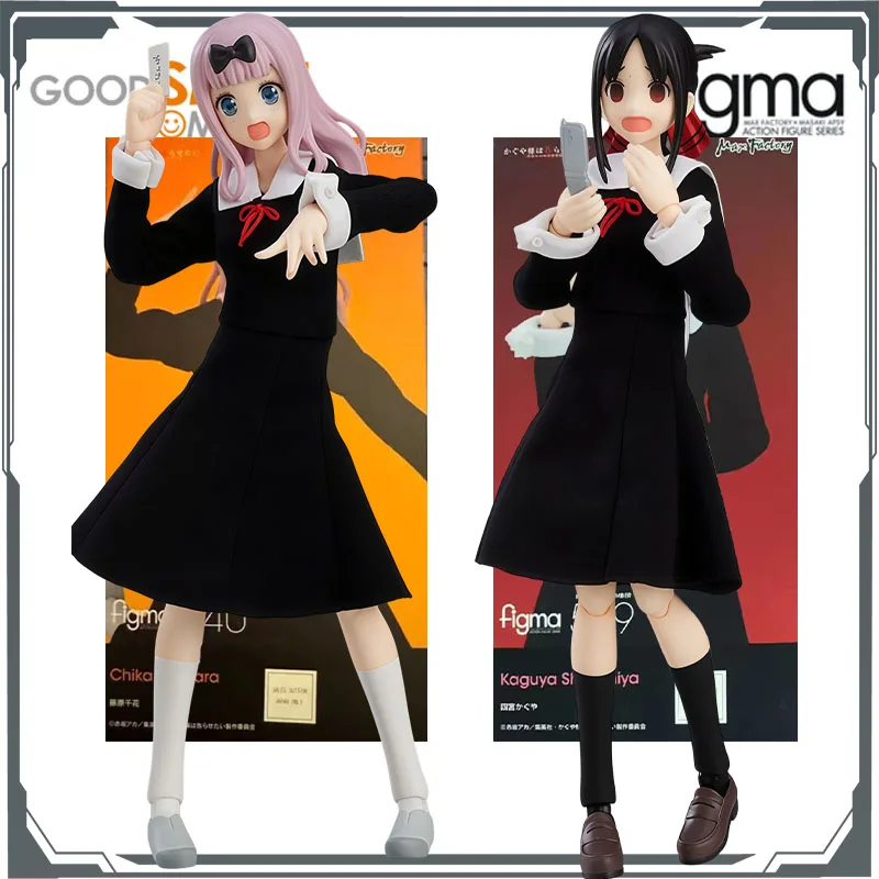 

GSC Original Figma Fujiwara Chika & Shinomiya Kaguya Anime Action Figures Toys for Boys Christmas Gift Collectible Model