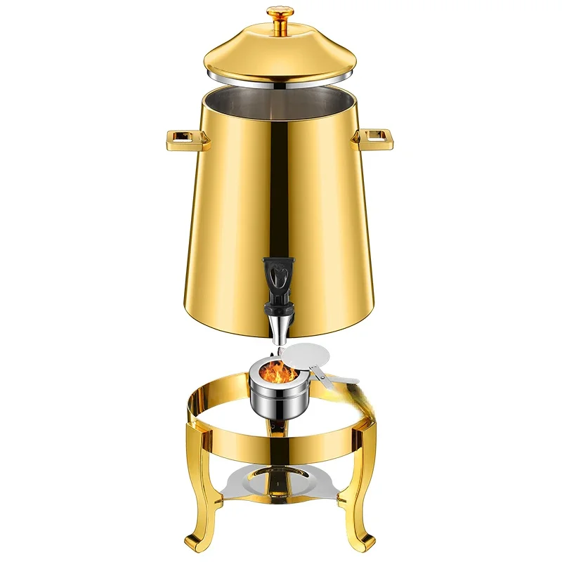 Commercial Retail 13L Hot Water Dispenser Tea Thermos Milk Dispenser Gold Copper Stainless Steel coffee urn Hot sales