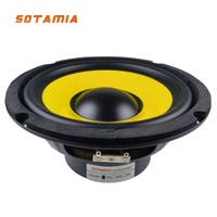 SOTAMIA 1Pcs 6.5 Inch Subwoofer Speaker 4 Ohm 50W Mid-woofer Audio Power Speaker Hifi Music Sound Loudspeaker DIY Car Audio