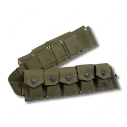 WW2 US A RMY M1 CANVAS GARAND TEN CELL POUCH  ARMY GREEN  HIGHT QUALITY