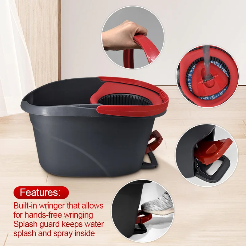 Foot Swivel Easy and quick Swivel mop bucket Fitted with vileda/O-Cedar Easywring swivel mop bucket