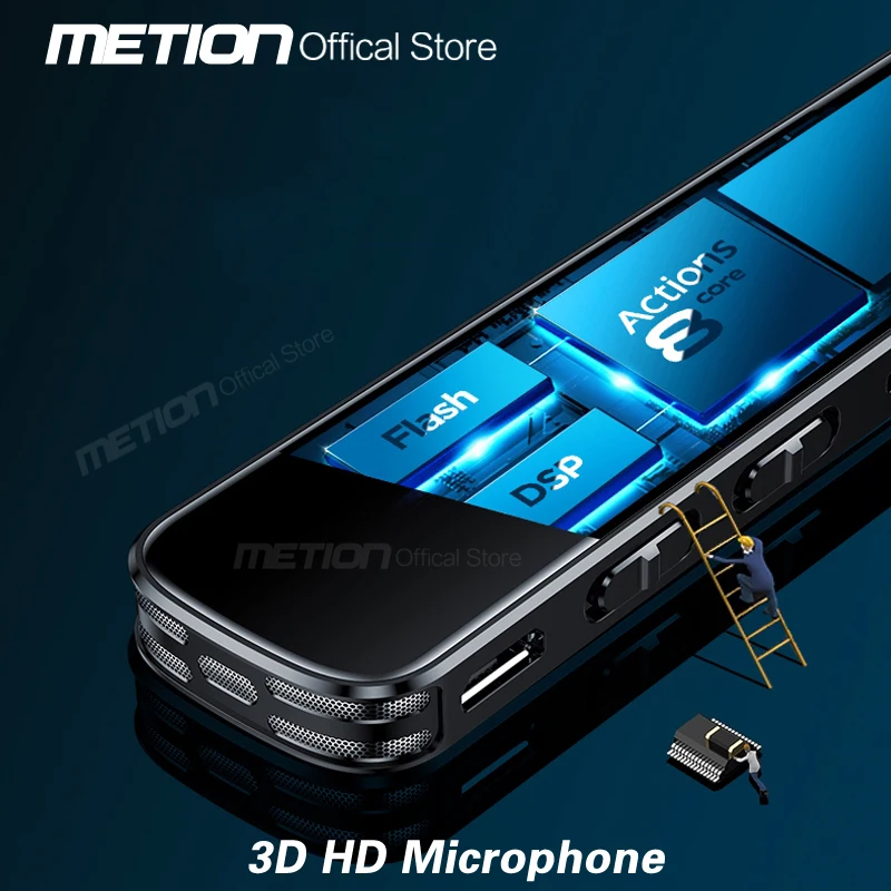 เครื่องบันทึกเสียงดิจิตอล HD,เครื่องบันทึกเสียงแบบพกพาปากกา Isp หน้าจอสีคลิกเดียวบันทึกการประชุมสัมภาษณ์