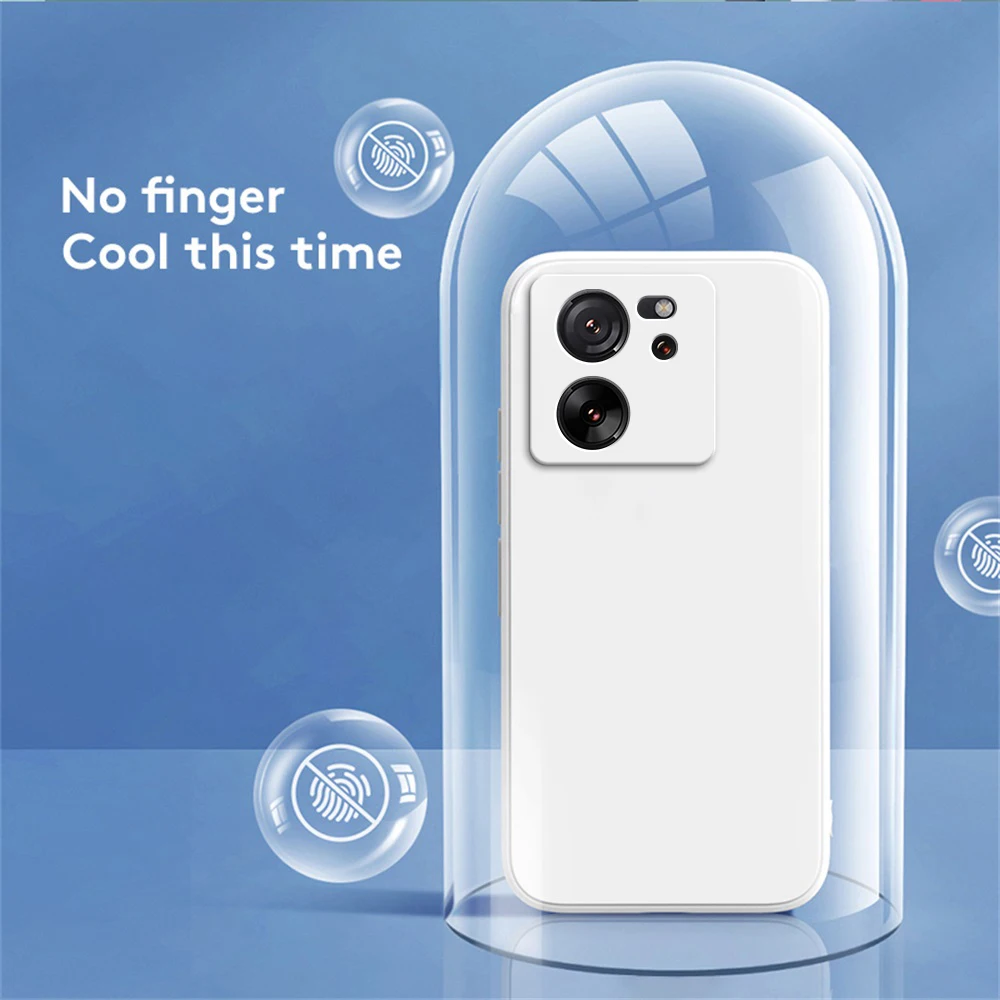 Candy Back Cover for Xiaomi 13T Pro Mi13T 13TPro 5G Square Liquid Silicone Soft Shockproof Original Mobile Phone Accessorie Case