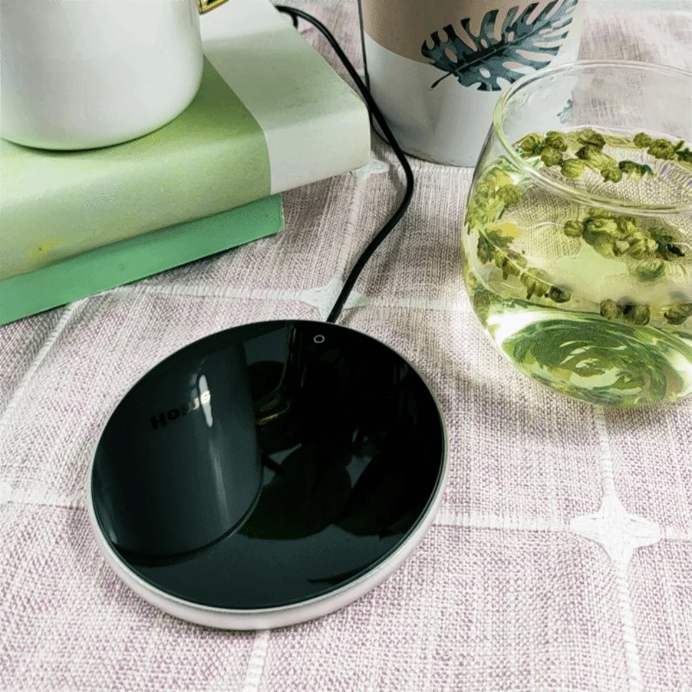 

USB Charging Electric Coffee Cup Heater Constant Temperature Round Thermostatic Coaster Energy Saving Cup Warmer Gift