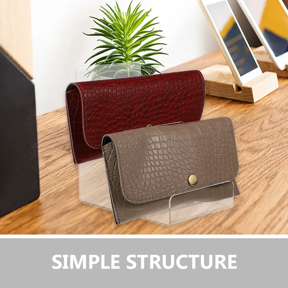 

Clear Acrylic Multi-Tier Display Stand Multi-Layer Wallet Organizer Eyeglasses Jewelry Storage Rack Acrylic Display Riser