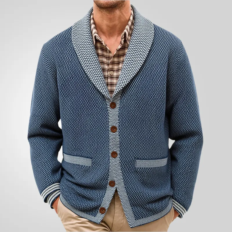 Fashion Mens Sweater Hoodies Vintage Loose Thick Warm Cardigan Autumn Winter Solid Jacquard Kintted Hooded Jacket Man Coat