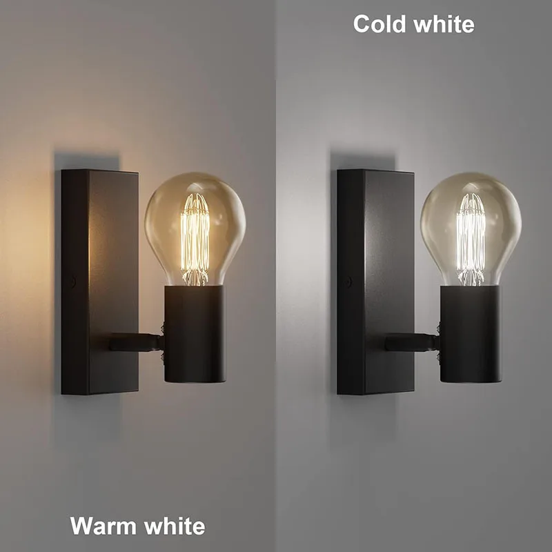 Ceiling Spotlight 1/2/3 Heads E27 Retro Industrial Style Rotatable Kitchen Bedroom Living Room Corridor Black Iron Wall Lamp Hot
