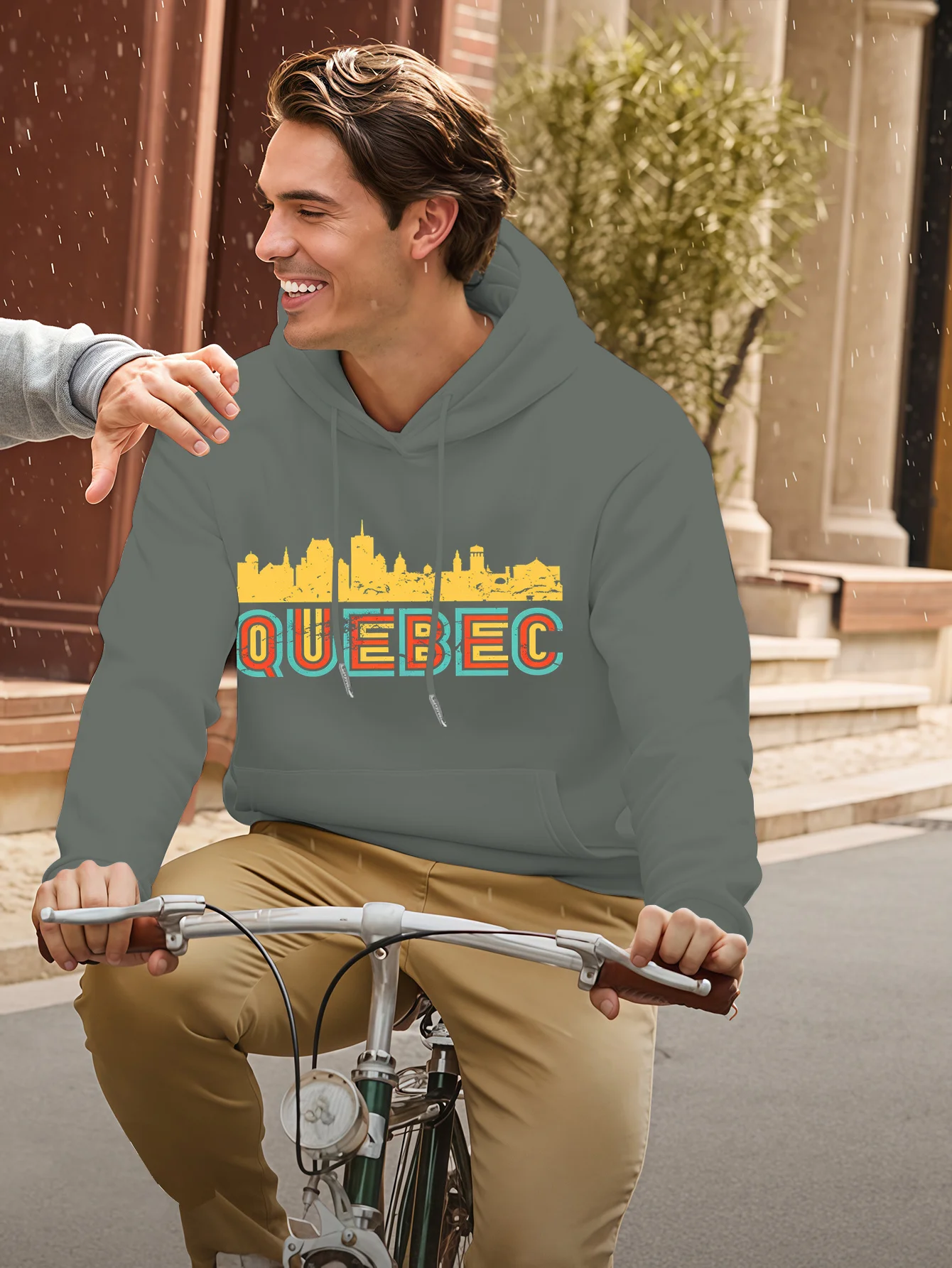 كندا كيبيك طباعة موضة الرجال النساء مقنعين البلوز الخريف الشتاء اليومية في الهواء الطلق عطلة اللياقة البدنية ملابس رياضية فضفاضة دافئة غير رسمية #2