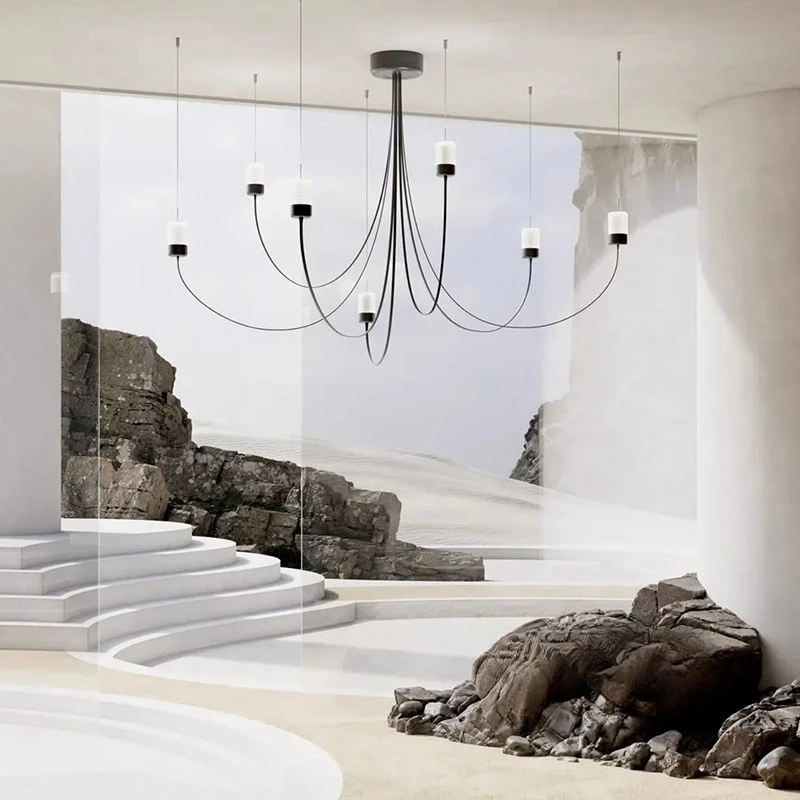 

Living room art lamp French light luxury stairs dining room bedroom chandelier