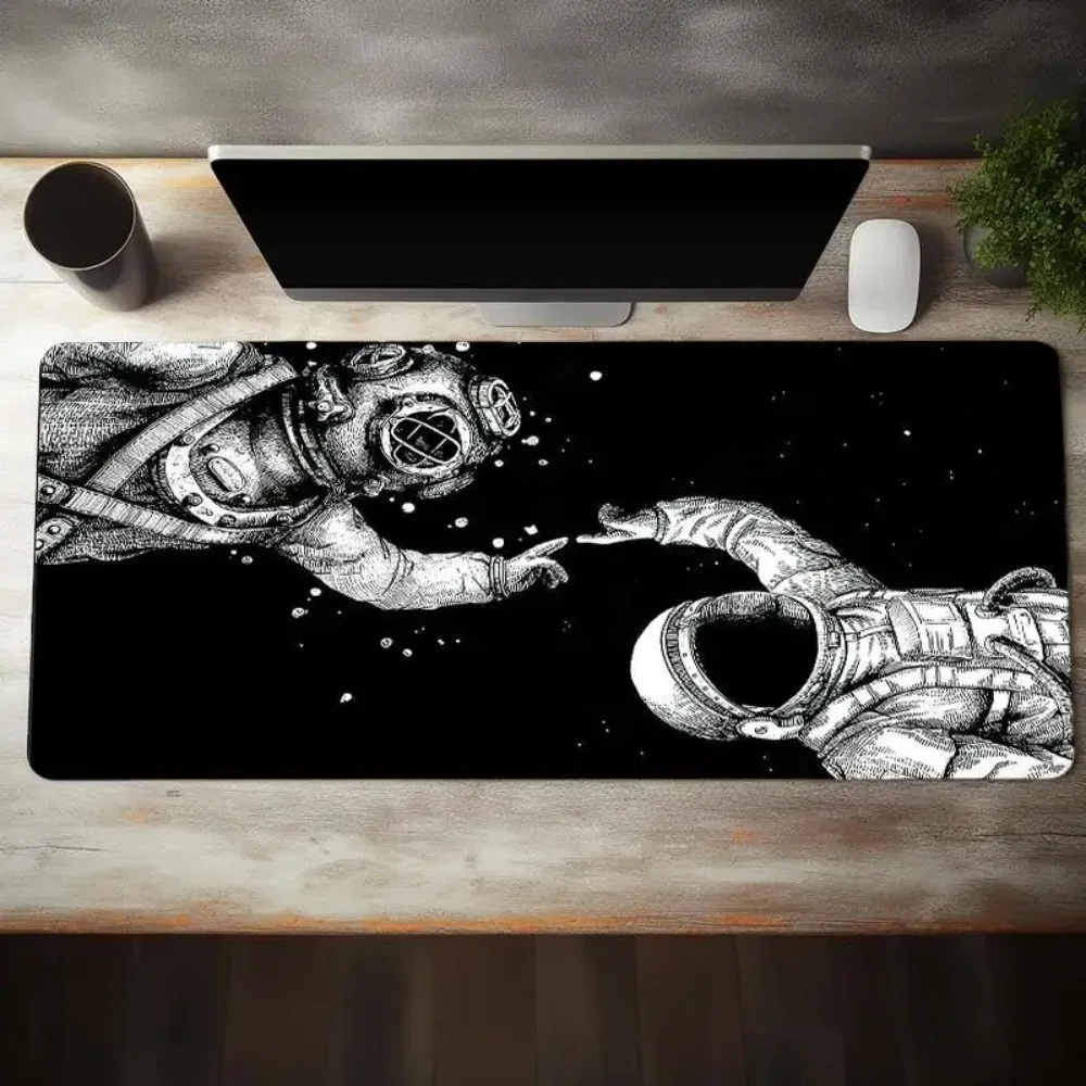 CIFBUY Astronaut Gaming Mouse Pad Rectangular Extended Desk Mat Non Slip Rubber Base Smooth Surface Office Keyboard Rug Mat