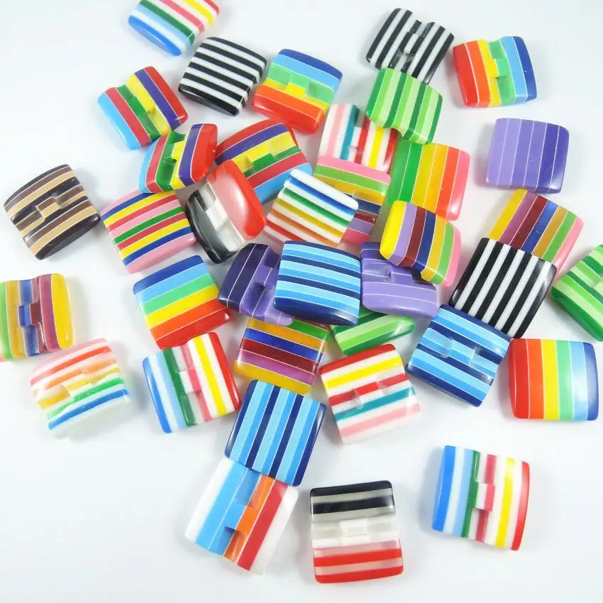 Resin Striped Beads Multi Shape Round For Craft Children Kids Clothing Sewing Buttons Scrapbook DIY Home Decoration Accessories