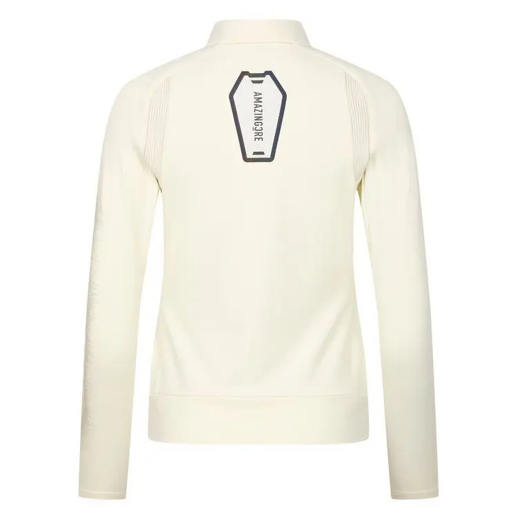 100% Cotton AMAZINGCRE Spring Top Quality Women's Golf Top Breathable Quick-Drying Perspiration Sports Long-Sleeved Polo Shirts
