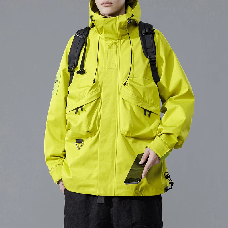 

Осенняя ветровка, мужская уличная куртка с капюшоном, водонепроницаемые спортивные куртки, мужская модная брендовая уличная куртка для горного туризма